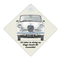 Singer Gazelle IIIA Convertible 1959-61 Car Window Hanging Sign